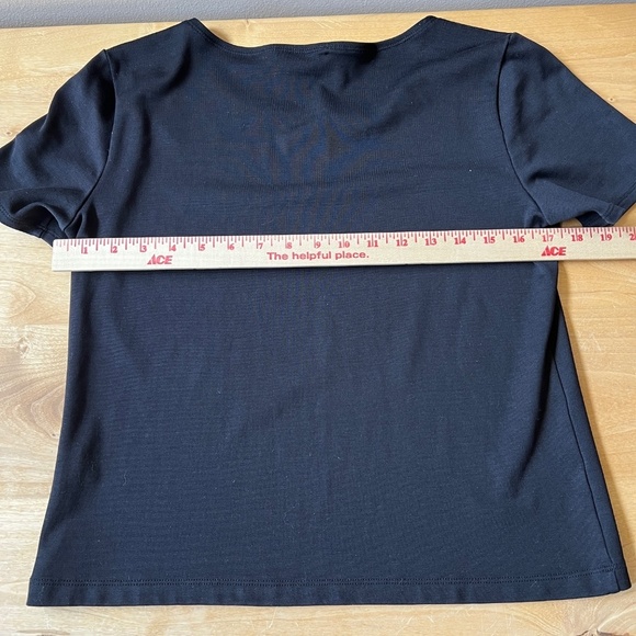 ELLEN TRACY SS TEE SHIRT LG PETITE SILK ELEVATED ESSENTIAL MINIMALIST TIMELESS - Picture 7 of 11